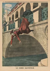 Un perro rescatador, ilustración de portada de 